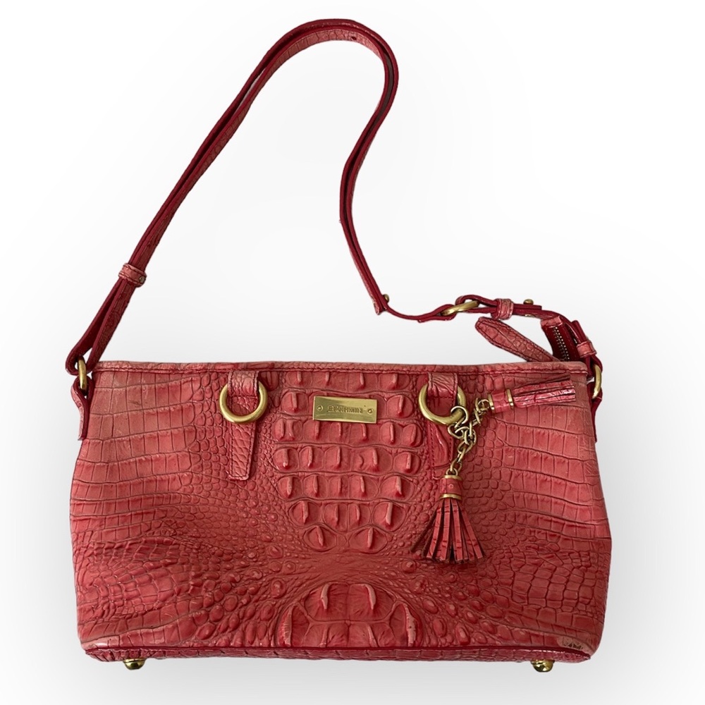 Brahmin Mini Asher Crossbody Tassel Pink Tote